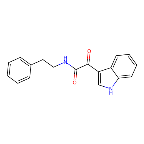2-(1H-indol-3-yl)-2-oxo-N-(2-phenylethyl)acetamide structure