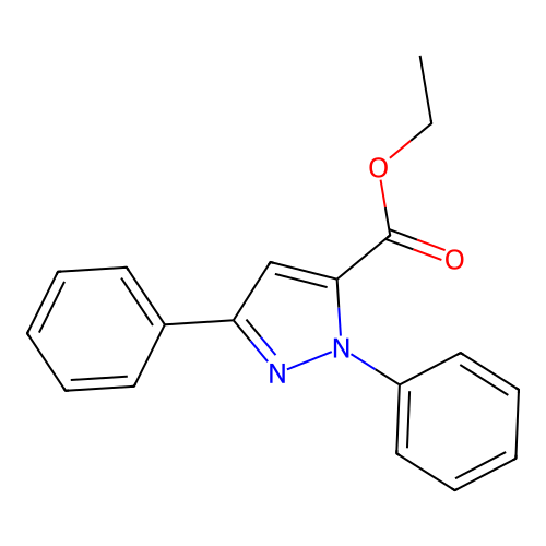 ethyl 1,3-diphenyl-1H-pyrazole-5-carboxylate structure