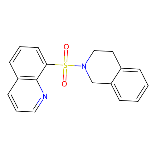8-((3,4-dihydroisoquinolin-2(1H)-yl)sulfonyl)quinoline structure