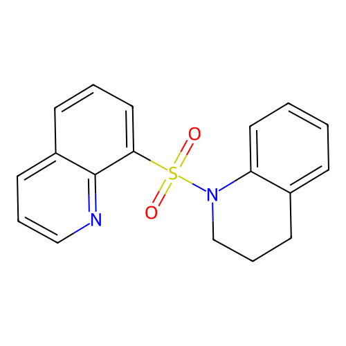 8-(3,4-dihydro-2H-quinolin-1-ylsulfonyl)quinoline structure
