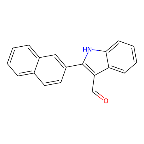2-(2-萘基)-1H-吲哚-3-甲醛 structure