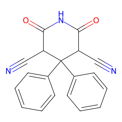 2,6-Dioxo-4,4-diphenyl-3,5-piperidinedicarbonitrile structure