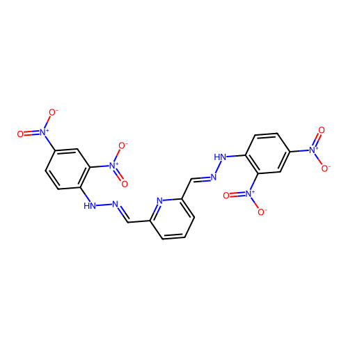 2,6-Pyridinedicarboxaldehyde,2,6-di-2-(2,4-dinitrophenyl)hydrazone structure
