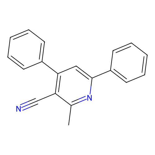 2-Methyl-4,6-diphenylnicotinonitrile structure