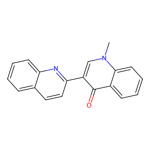 1-Methyl-3-(2-quinolyl)hydroquinolin-4-one structure