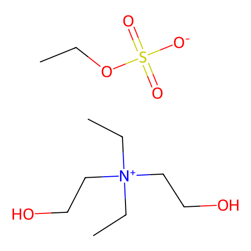 Diethylbis(2-hydroxyethyl)ammonium ethyl sulphate structure