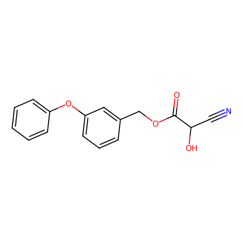 (3-Phenoxyphenyl)methyl 2-cyano-2-hydroxyacetate structure