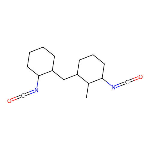 1-Isocyanato-3-[(2-isocyanatocyclohexyl)methyl]-2-methylcyclohexane structure