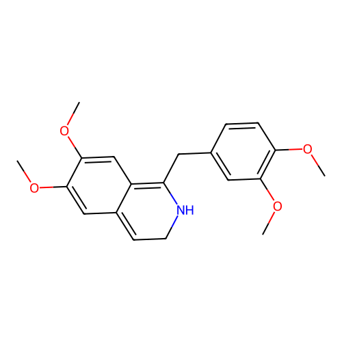 1-(3,4-Dimethoxybenzyl)-2,3-dihydro-6,7-dimethoxyisoquinolinium chloride structure