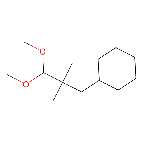 (3,3-Dimethoxy-2,2-dimethylpropyl)cyclohexane structure