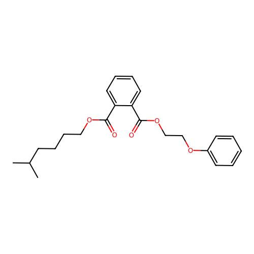 1-O-(5-methylhexyl) 2-O-(2-phenoxyethyl) benzene-1,2-dicarboxylate structure