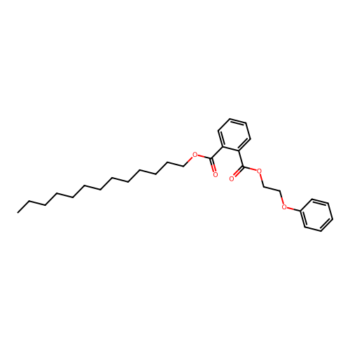 Phthalic acid, 2-phenoxyethyl tridecyl ester structure
