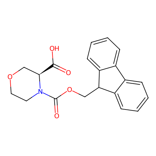 (S)-4-(((9H-Fluoren-9-yl)methoxy)carbonyl)morpholine-3-carboxylic acid structure