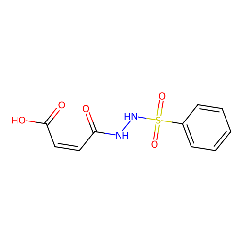 2-Butenedioic acid, (Z)-, mono(2-(phenylsulfonyl)hydrazide) structure