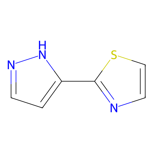 2-(1H-pyrazol-3-yl)-1,3-thiazole structure