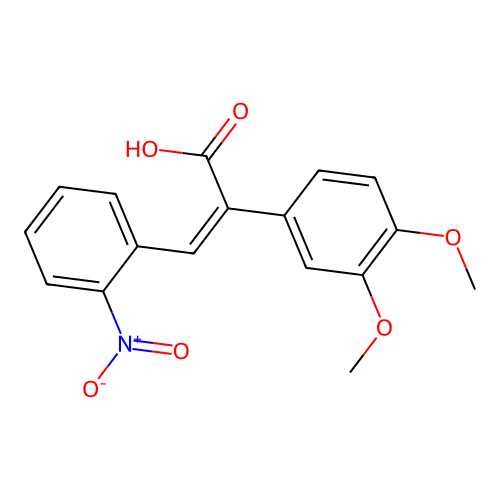 2-(3,4-Dimethoxy-phenyl)-3-(2-nitro-phenyl)-acrylic acid structure