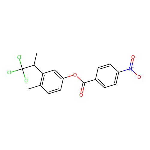 4-Methyl-3-(1,1,1-trichloropropan-2-yl)phenyl 4-nitrobenzoate structure
