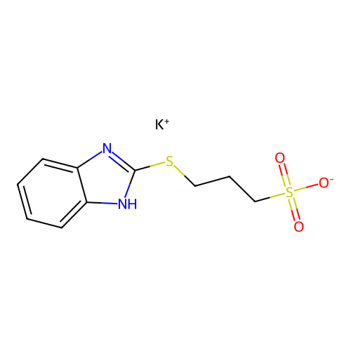 Potassium 3-(1H-benzimidazol-2-ylthio)propanesulphonate structure