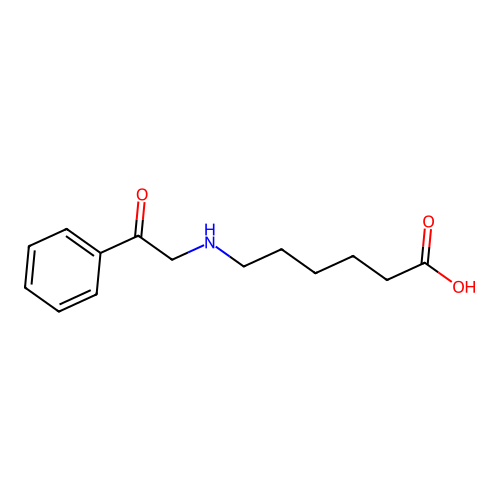 6-((2-Oxo-2-phenylethyl)amino)hexanoic acid structure