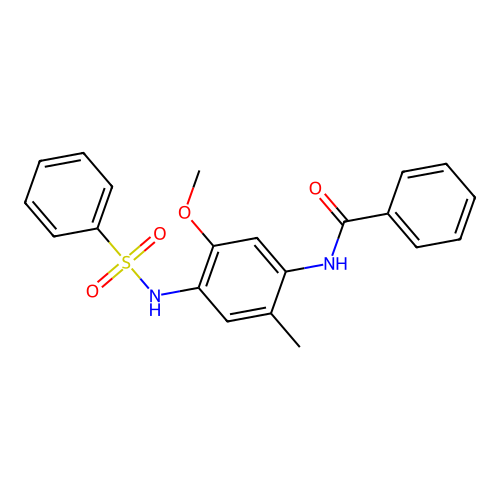 N-(5-Methoxy-2-methyl-4-((phenylsulphonyl)amino)phenyl)benzamide structure