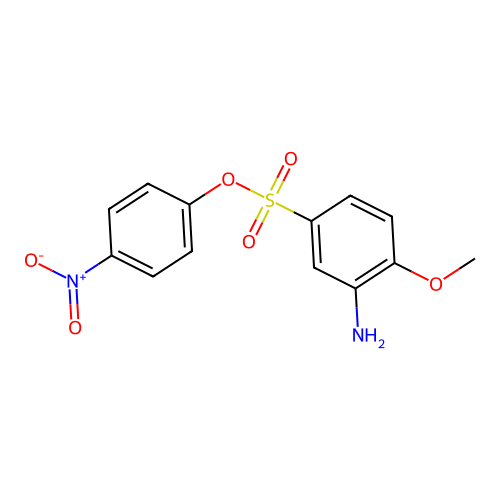 p-Nitrophenyl 3-amino-4-methoxybenzenesulphonate structure