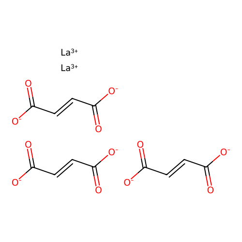 Tris(but-2-enedioate);bis(lanthanum(3+)) structure