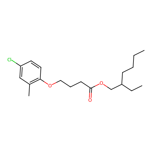2-Ethylhexyl 4-(4-chloro-2-methylphenoxy)butyrate structure