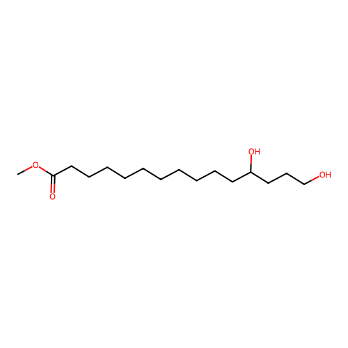 Methyl 12,15-dihydroxypentadecanoate structure