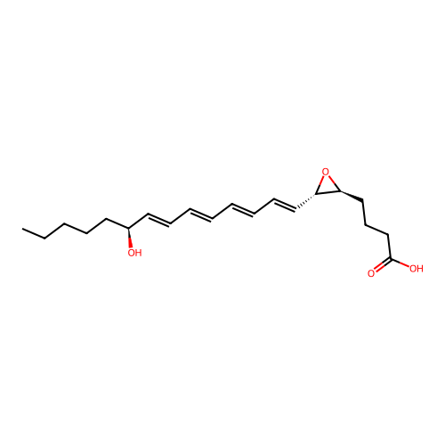15-Hydroxy-5,6-oxido-7,9,11,13-eicosatetraenoic acid structure