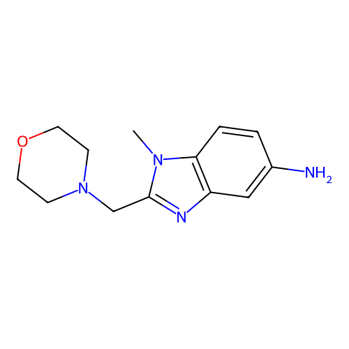 1-Methyl-2-(morpholin-4-ylmethyl)benzimidazol-5-amine structure