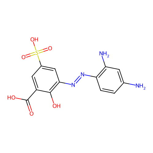 3-((2,4-Diaminophenyl)azo)-5-sulphosalicylic acid structure