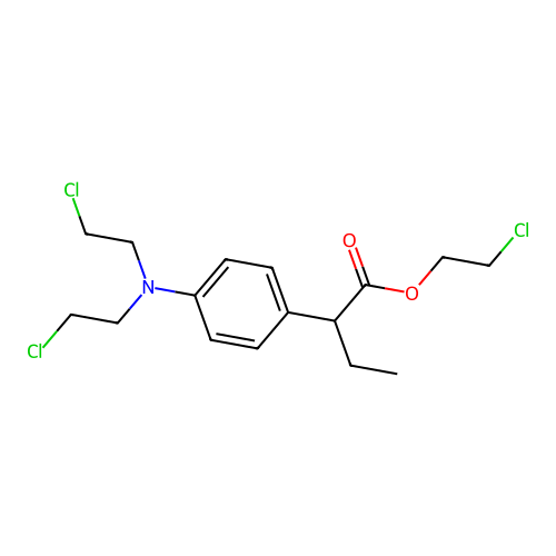2-Chloroethyl 2-[4-[bis(2-chloroethyl)amino]phenyl]butanoate structure