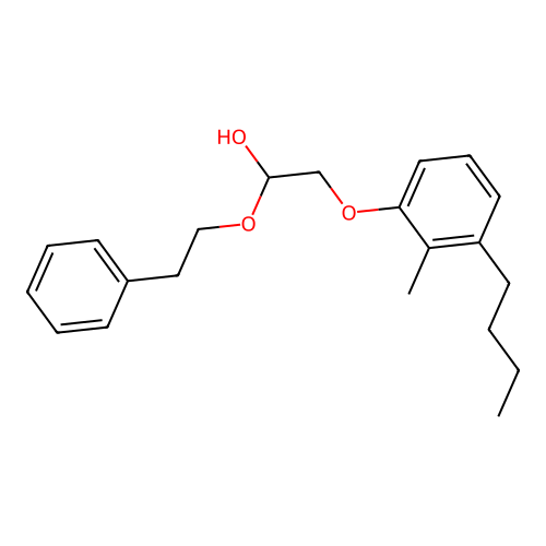 2-(Butyl-2-methylphenoxy)-1-(2-phenylethoxy)ethanol structure