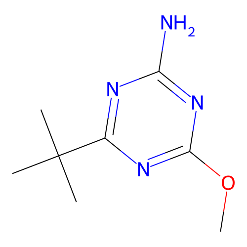 4-Tert-butyl-6-methoxy-1,3,5-triazin-2-amine structure