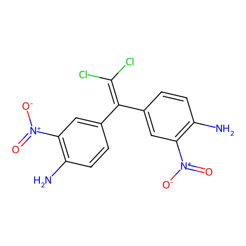 {4-[1-(4-Amino-3-nitrophenyl)-2,2-dichlorovinyl]-2-nitrophenyl}amine structure