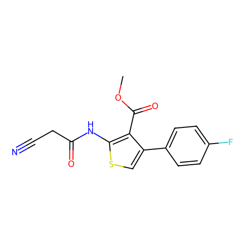 Methyl 2-[(cyanoacetyl)amino]-4-(4-fluorophenyl)thiophene-3-carboxylate structure