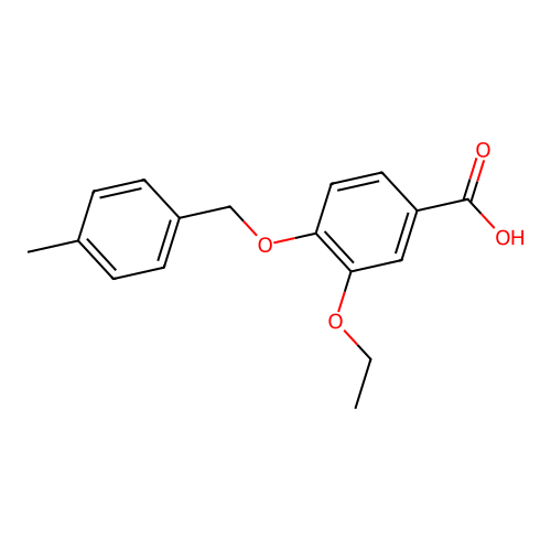 3-Ethoxy-4-[(4-methylbenzyl)oxy]benzoic acid structure