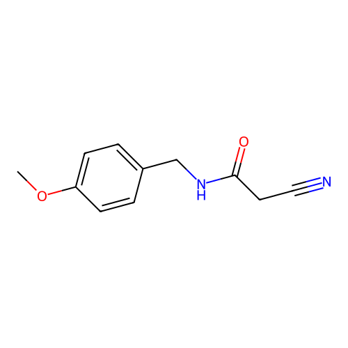 2-氰基-N-[(4-甲氧基苯基)甲基]乙酰胺 structure