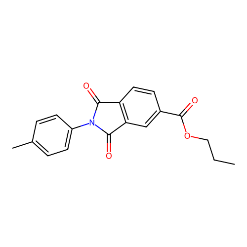 Propyl 1,3-dioxo-2-(p-tolyl)isoindoline-5-carboxylate structure