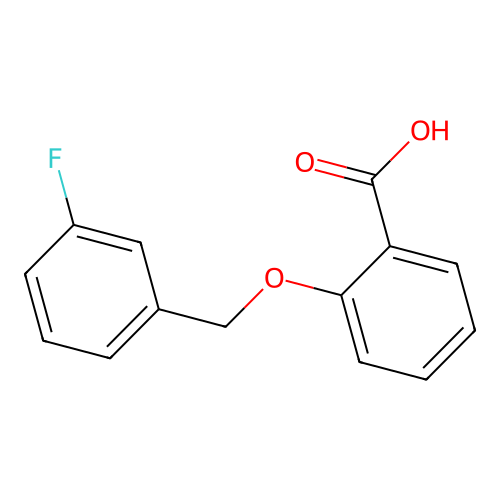 2-[(3-Fluorobenzyl)oxy]benzoic acid structure