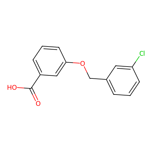 3-[(3-Chlorophenyl)methoxy]benzoic acid structure