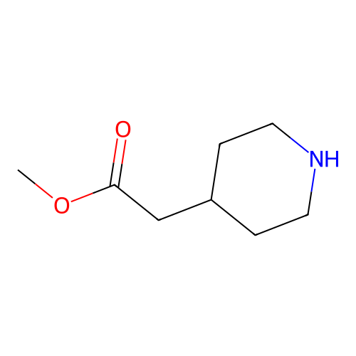 Methyl 4-piperidineacetate structure