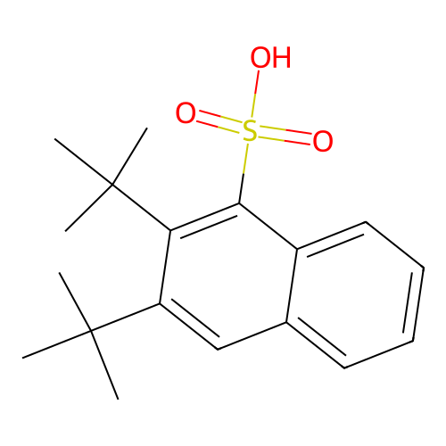 2,3-DI-Tert-butylnaphthalene-1-sulfonic acid structure