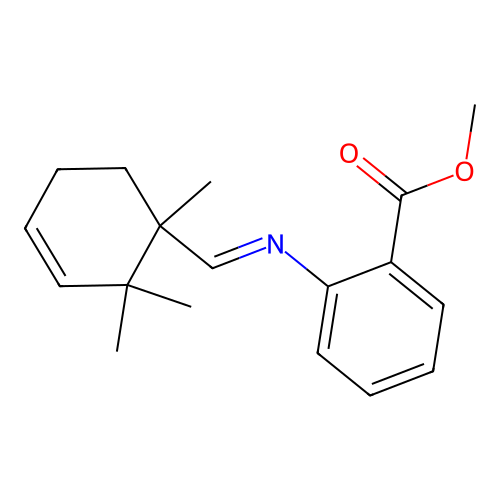 Methyl 2-[[(trimethyl-3-cyclohexen-1-YL)methylene]amino]benzoate structure