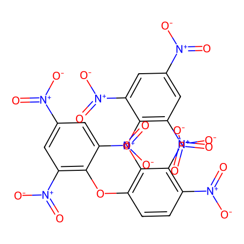 Dinitro-1,2-bis(2,4,6-trinitrophenoxy)benzene structure