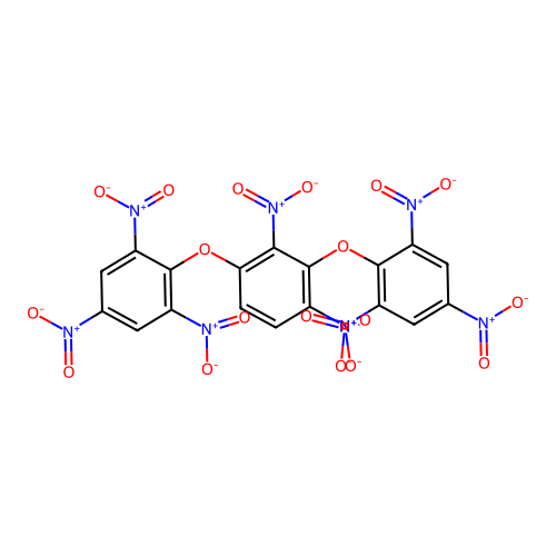 Dinitro-1,3-bis(2,4,6-trinitrophenoxy)benzene structure