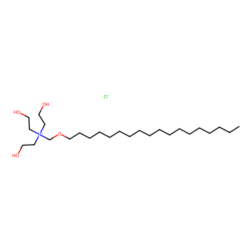 Tris(2-hydroxyethyl)-((octadecyloxy)methyl)ammonium chloride structure