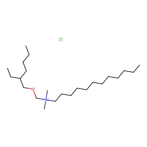 Dodecyl(((2-ethylhexyl)oxy)methyl)dimethylammonium chloride structure