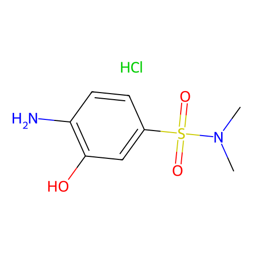 4-Amino-3-hydroxy-N,N-dimethylbenzenesulphonamide monohydrochloride structure