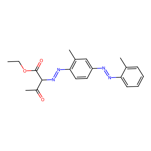 Ethyl 2-((2-methyl-4-((o-tolyl)azo)phenyl)azo)-3-oxobutyrate structure